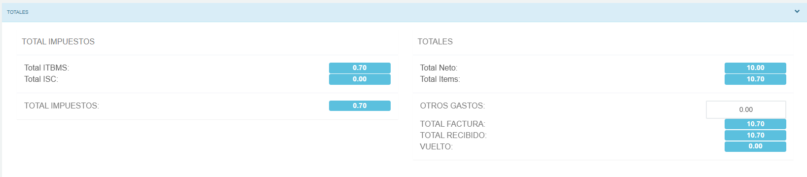 Revisión de totales