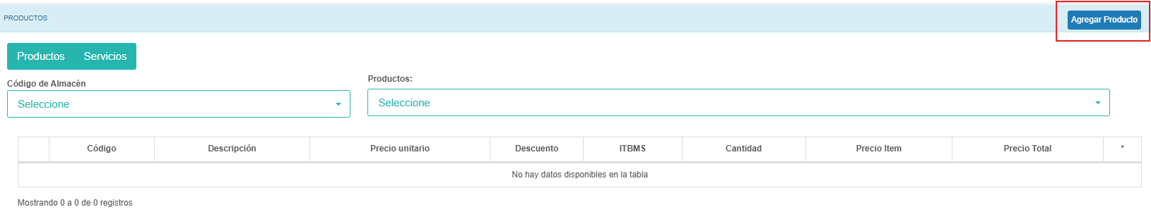 Agregar Producto