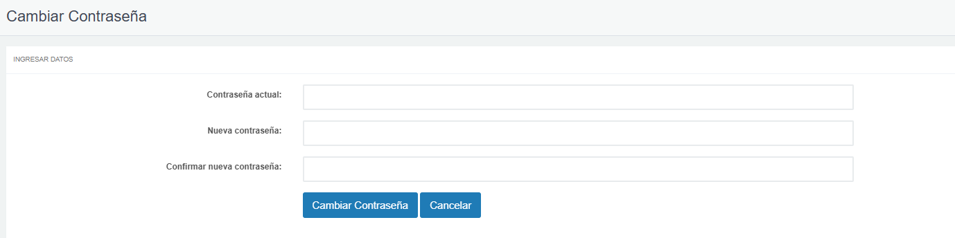 Actualizar contraseña
