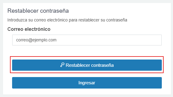 Restablecer contraseña 1