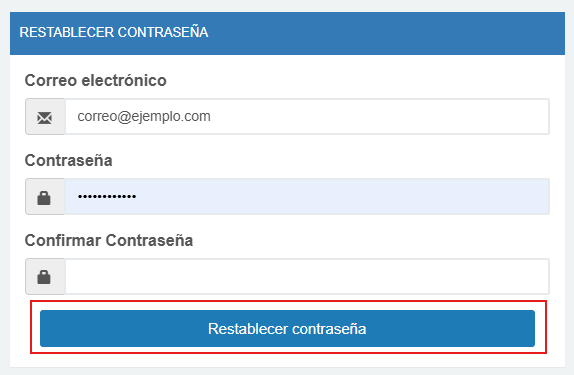 Escribir nueva contraseña