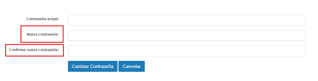 Ingresar nueva clave