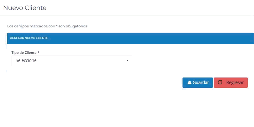 Seleccionar Cliente Extranjero