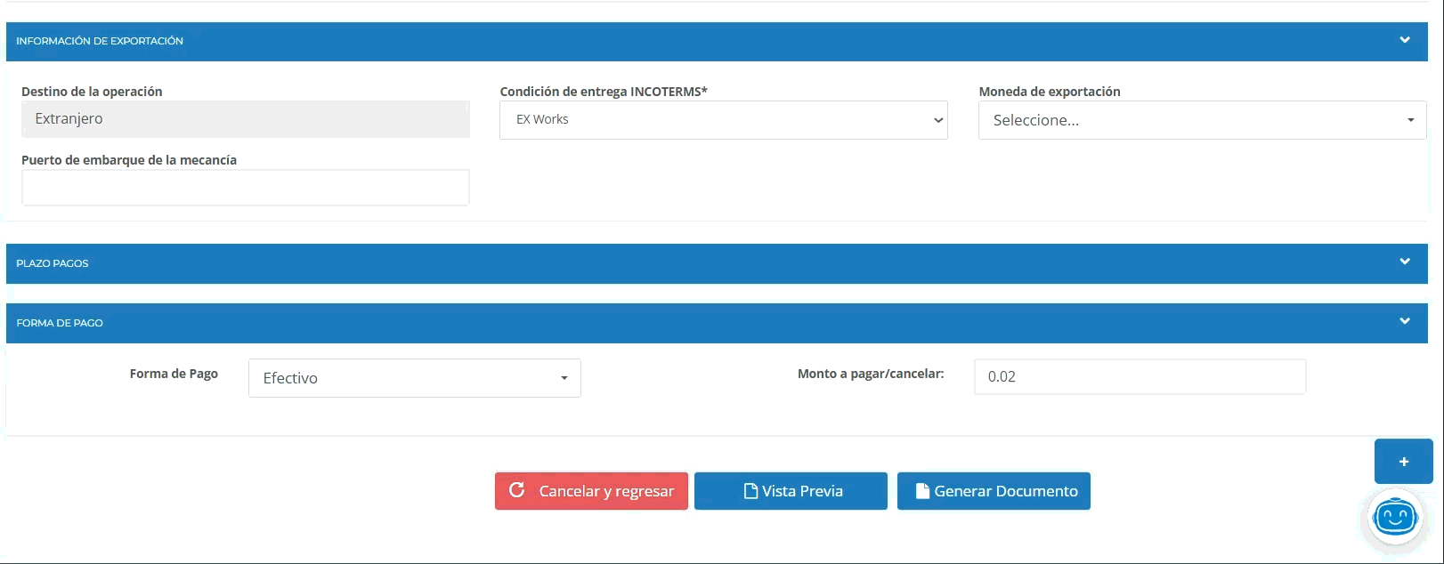 Agregar productos y seleccionar moneda