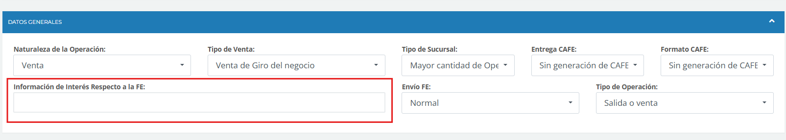 Información de Interés Respecto a la FE