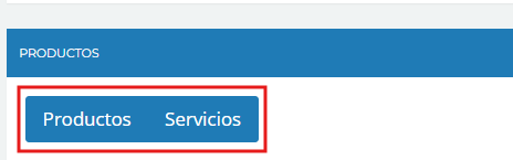 Tipo Productos o Servicios