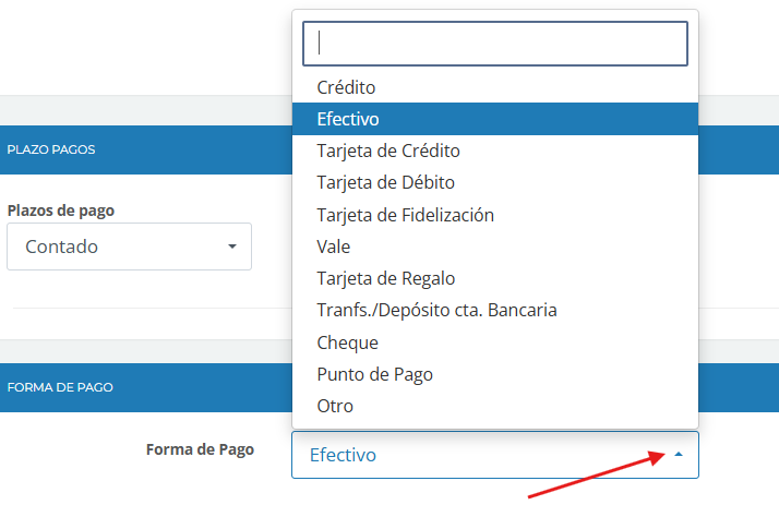 Forma de Pago