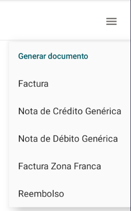 Tipos de comprobantes