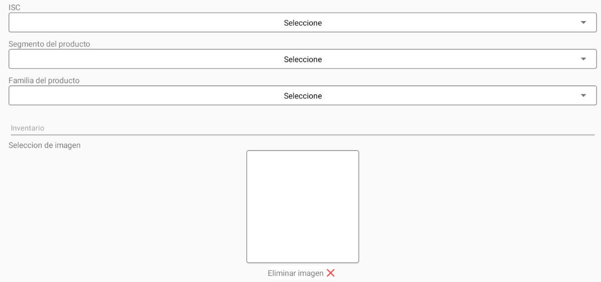 Formulario de registro de producto 2