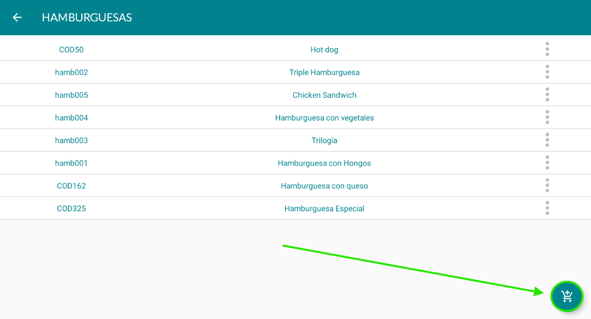 Selección de productos para categoría 1