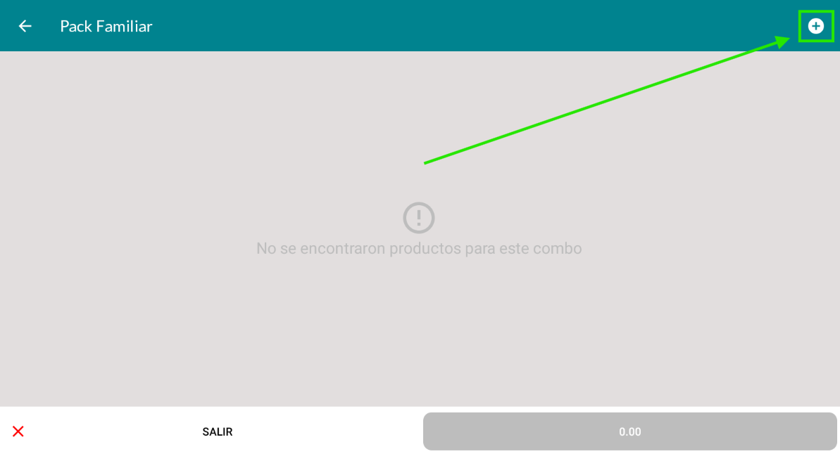 Agregar productos al combo 2